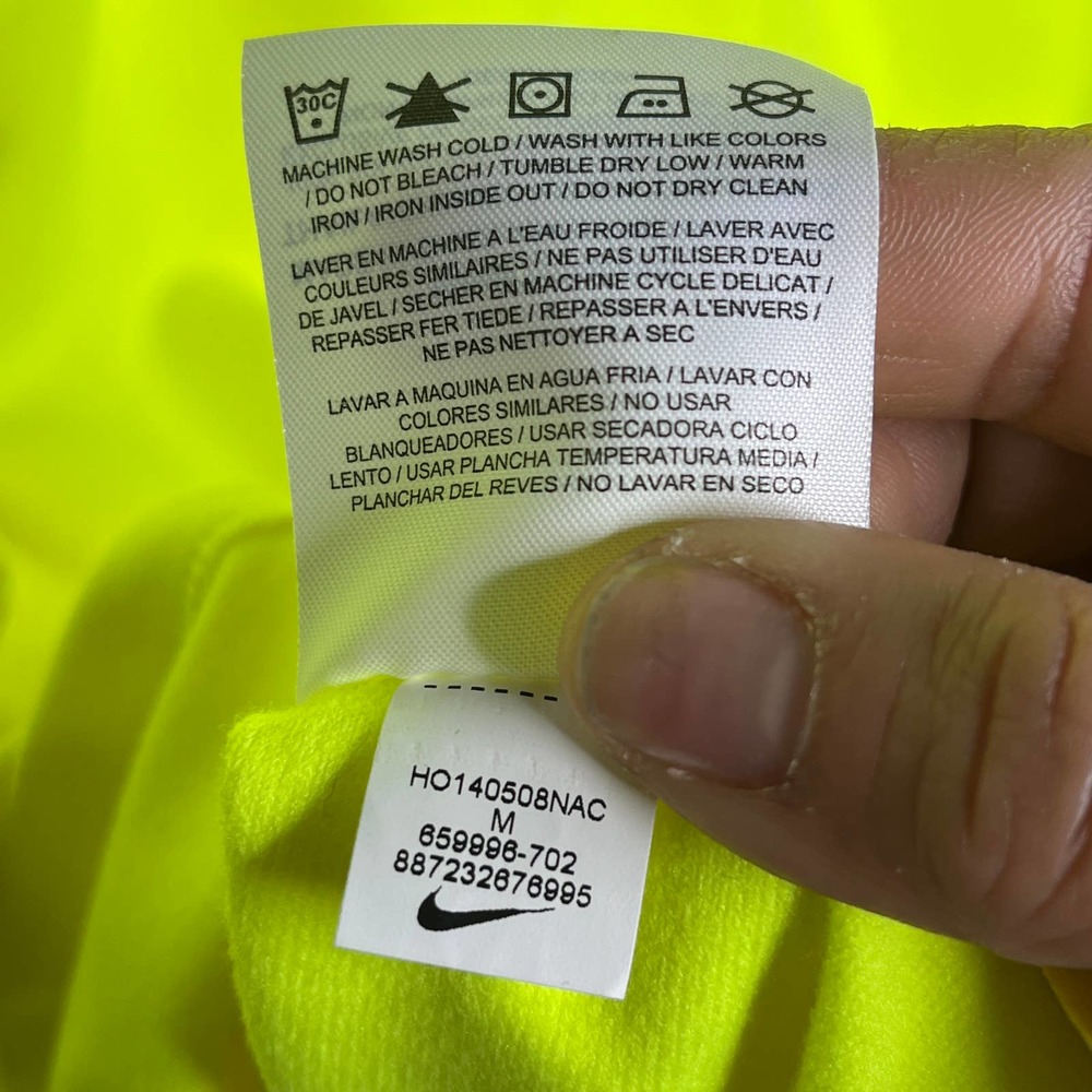 NIKE Bright Neon  Yellow Cowl Neck Top - Picture 5 of 7